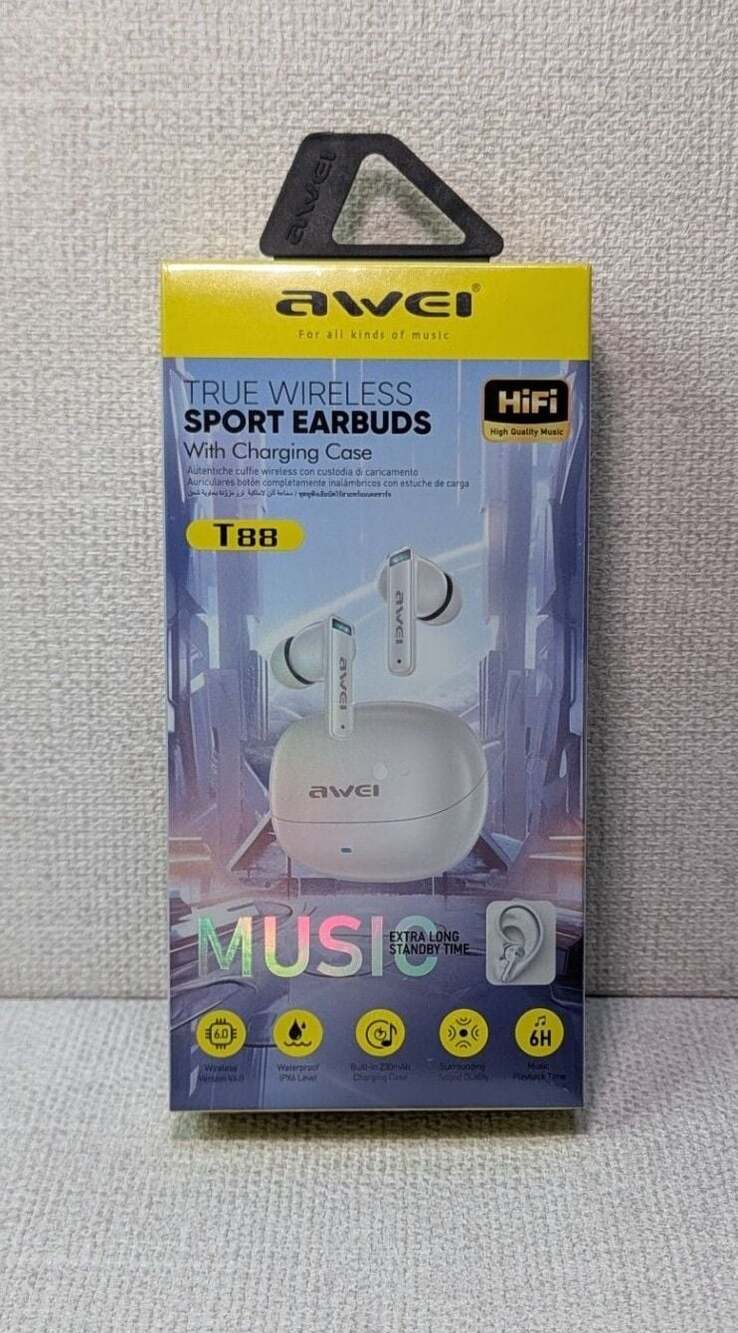 Awei T88 True Wireless Sport Earbuds with Charging Case